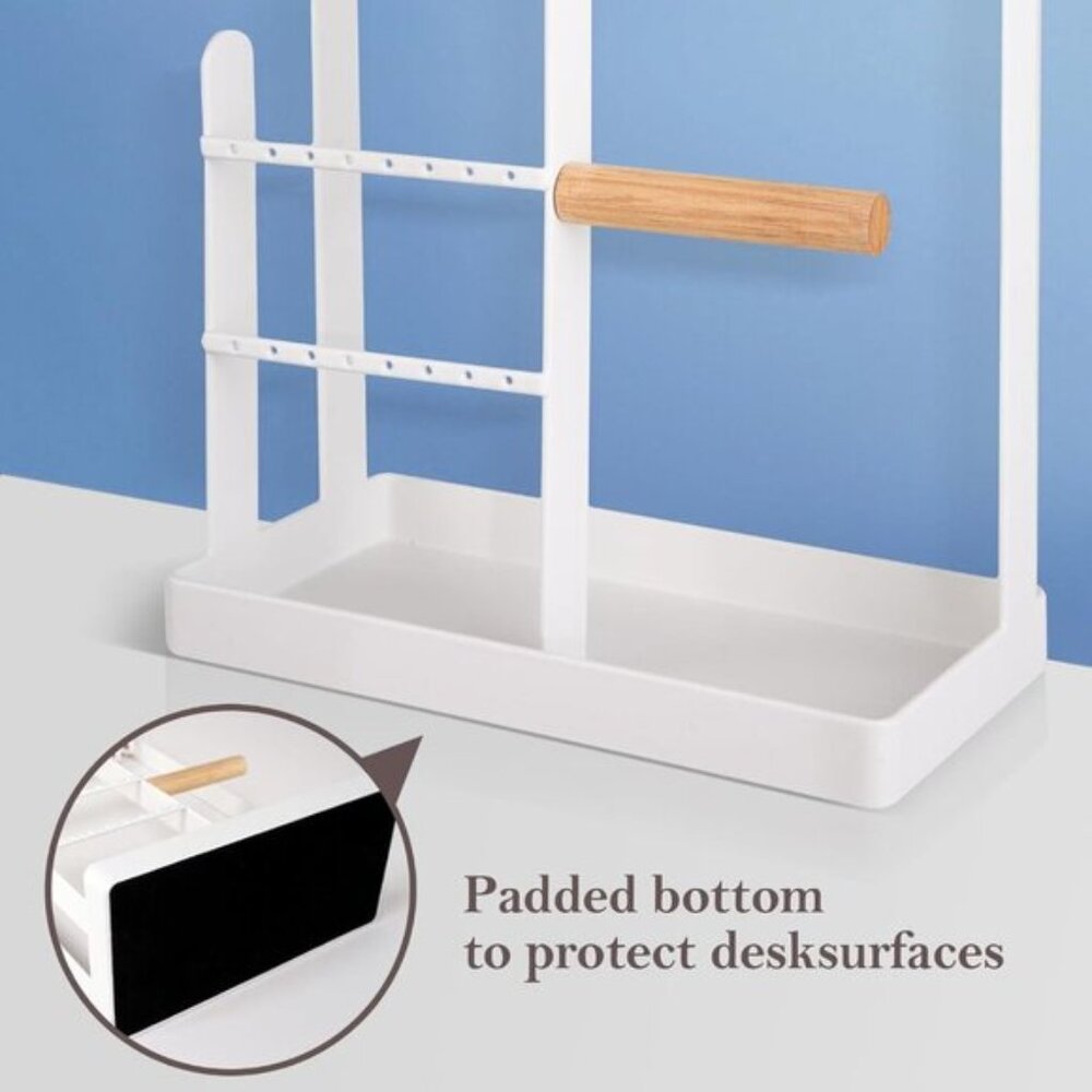 New 4-Tier Jewelry Organizer Stand, Aesthetic Necklace & Ring Holder Rack - Picture 6 of 12